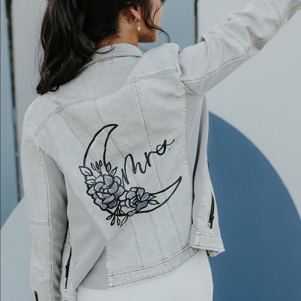 Custom Painted Express Leather Jacket.